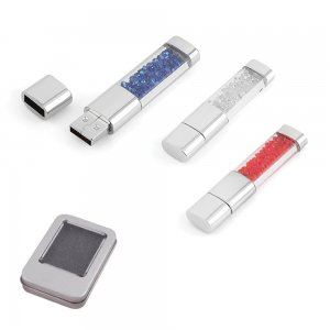 7226-8GB Metal Kristal Taşlı USB Bellek