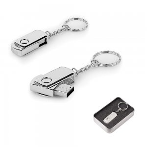 7263-8GB Döner Kapaklı Metal Anahtarlık USB Bellek